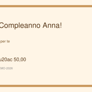 Gift Card — Scegli tu (10€ — 200€)